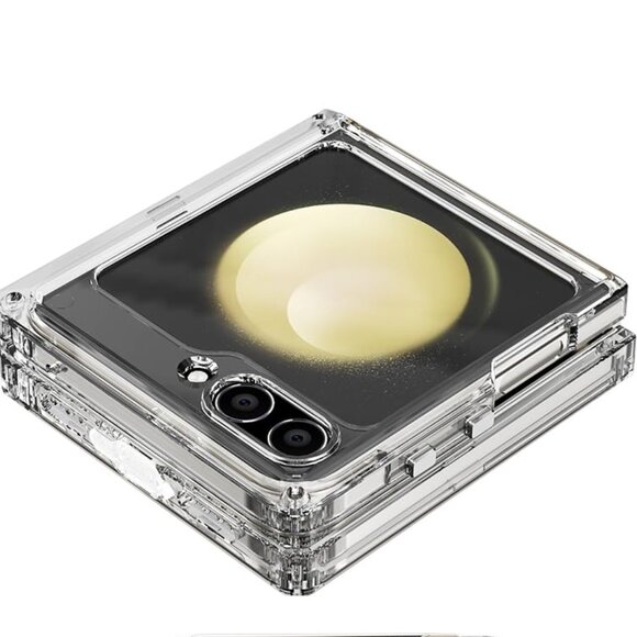 HUALIMEI Crystal Clear Hard PC Case for Samsung Galaxy Z Flip 5, Military Full B - Picture 2 of 3